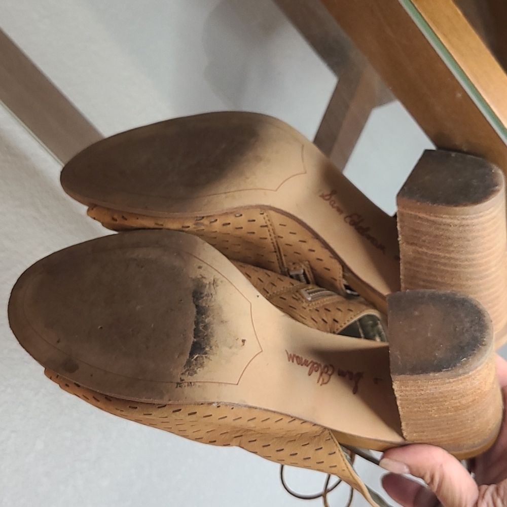 Sam Edelman Ennette Block Heels Open Toe Size 9 T… - image 8